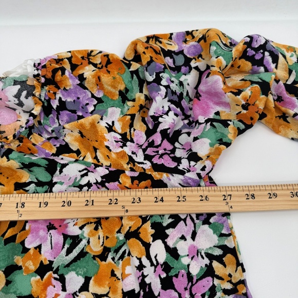 Terra Sky Top Women 2X Multicolor Long Sleeve Floral Off The Shoulder Colorful - Picture 8 of 10